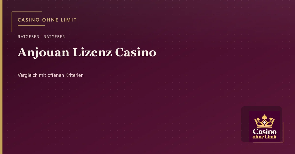 Anjouan Lizenz Casino – Illustration mit Logo von Casino ohne Limit