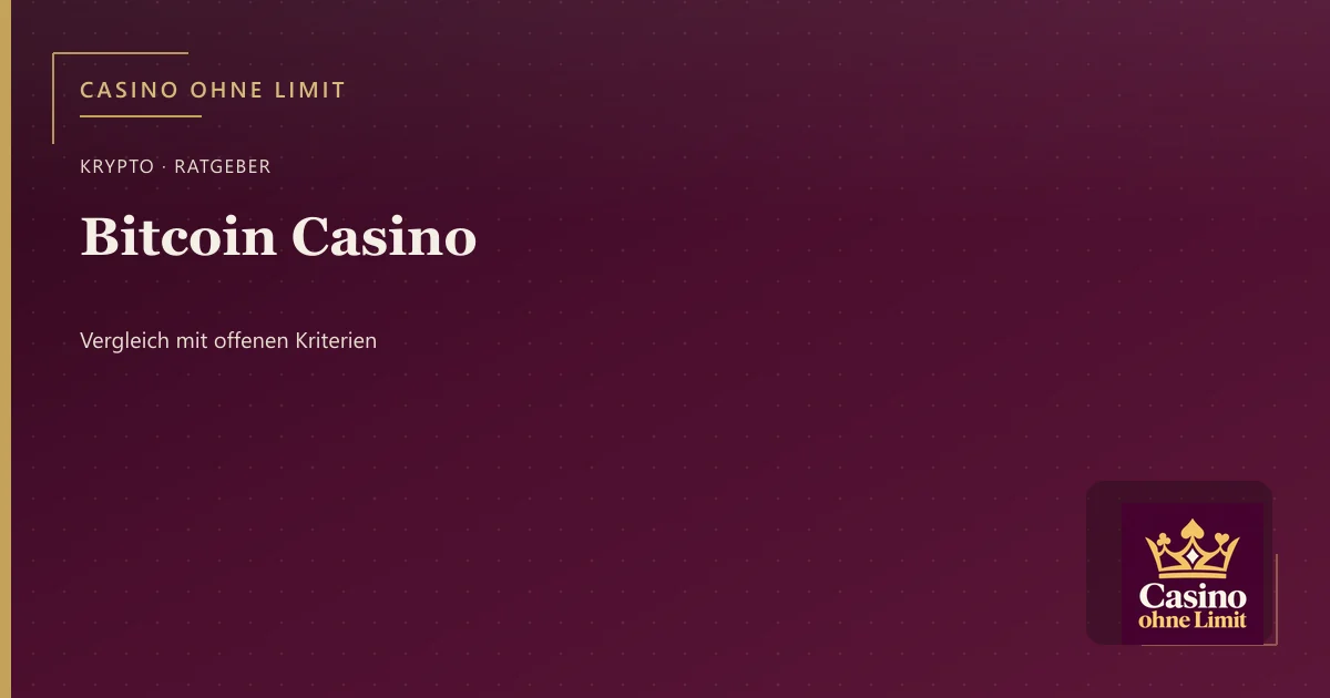 Bitcoin Casino – Illustration mit Logo von Casino ohne Limit