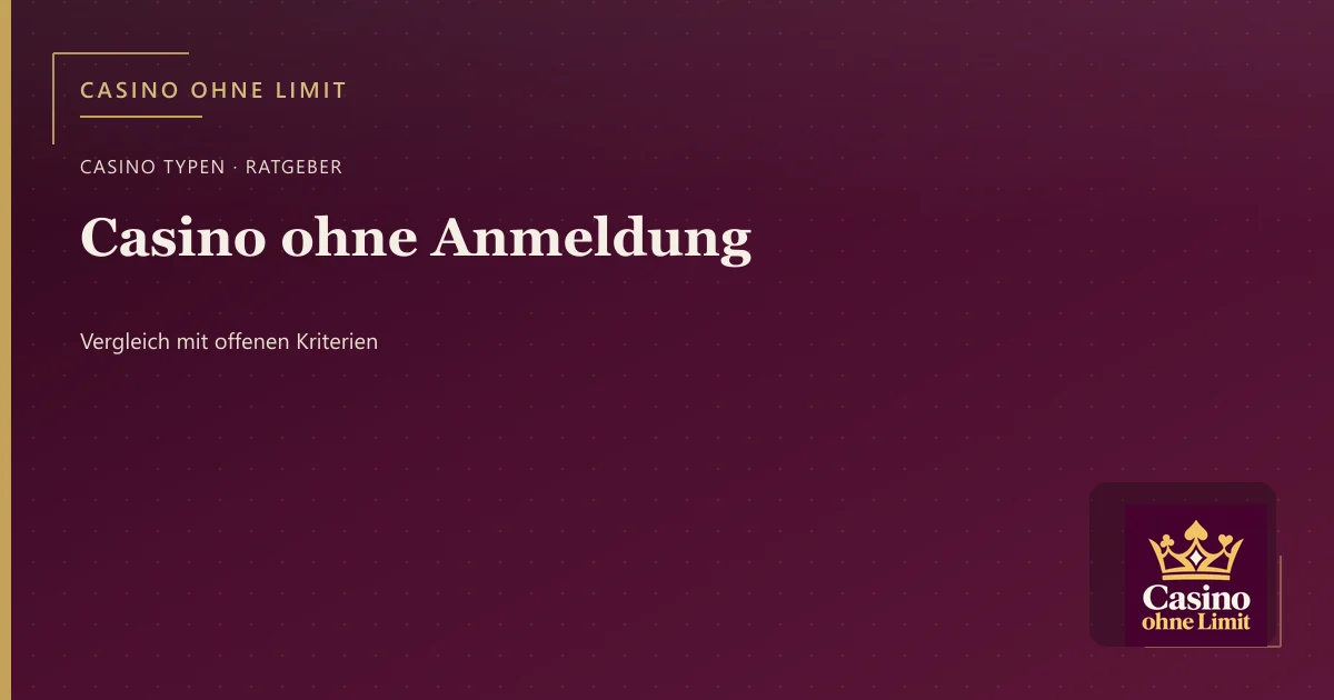 Casino ohne Anmeldung – Illustration mit Logo von Casino ohne Limit
