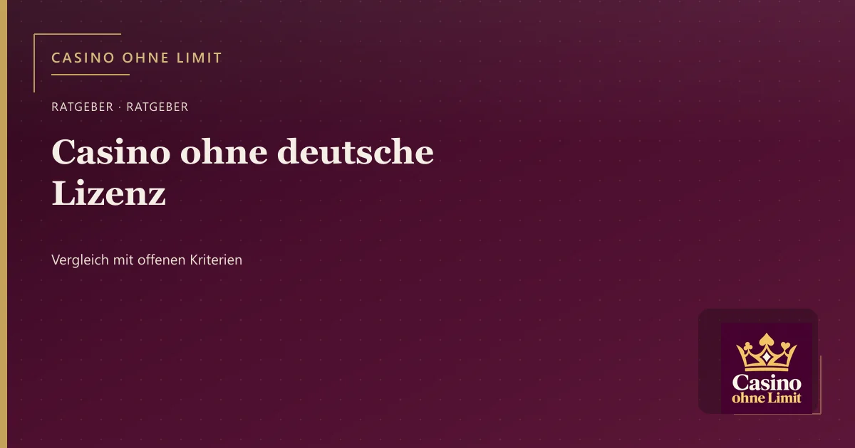 Casino ohne deutsche Lizenz – Illustration mit Logo von Casino ohne Limit