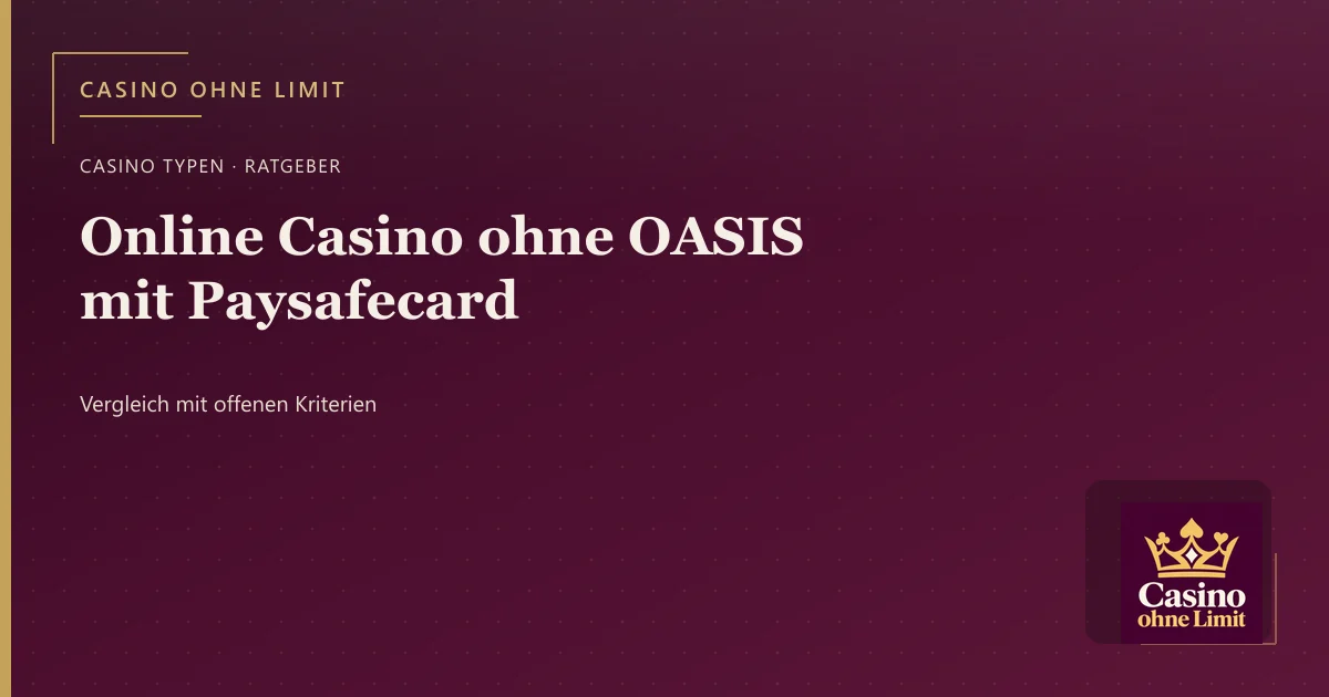Online Casino ohne OASIS mit Paysafecard – Illustration mit Logo von Casino ohne Limit