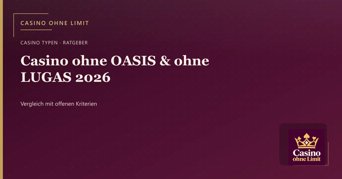 Casino ohne OASIS & ohne LUGAS 2026 – Illustration mit Logo von Casino ohne Limit