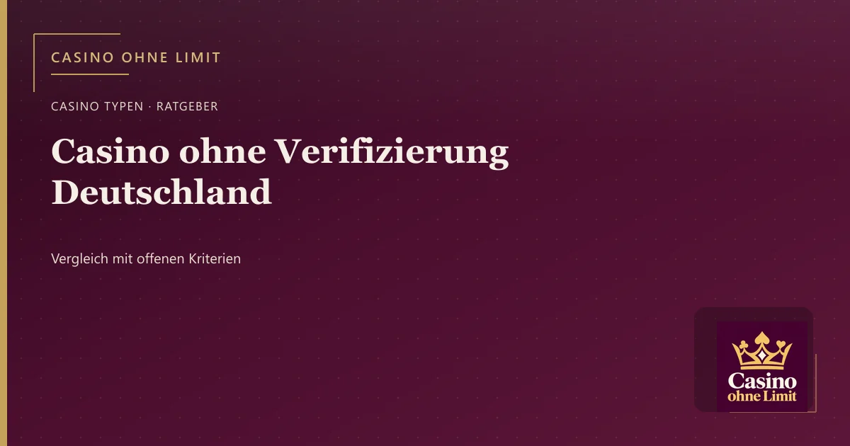 Casino ohne Verifizierung Deutschland – Illustration mit Logo von Casino ohne Limit