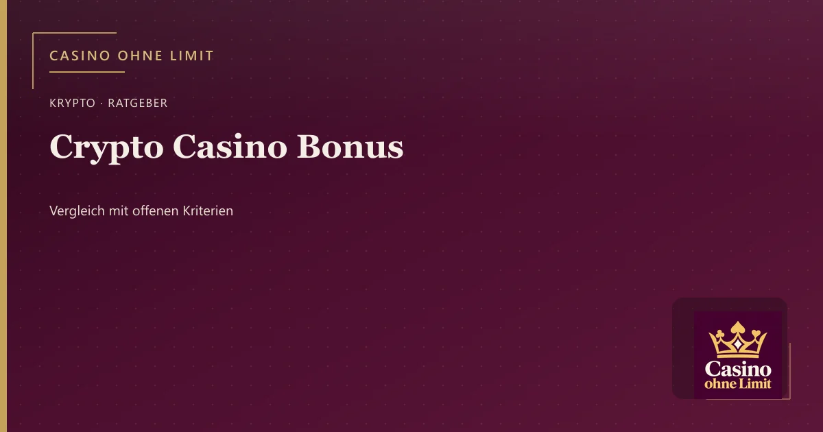 Crypto Casino Bonus – Illustration mit Logo von Casino ohne Limit