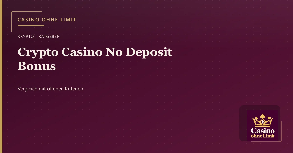 Crypto Casino No Deposit Bonus – Illustration mit Logo von Casino ohne Limit