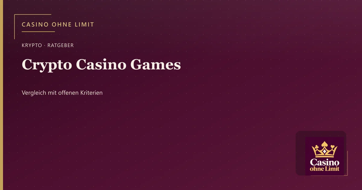 Crypto Casino Games – Illustration mit Logo von Casino ohne Limit