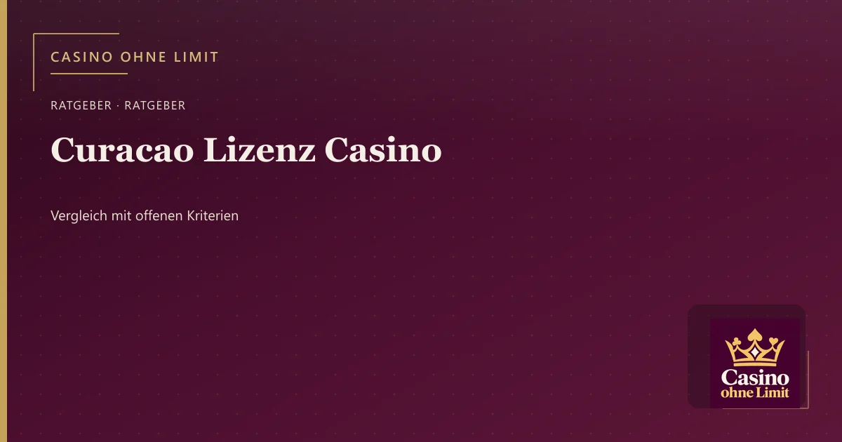 Curacao Lizenz Casino – Illustration mit Logo von Casino ohne Limit