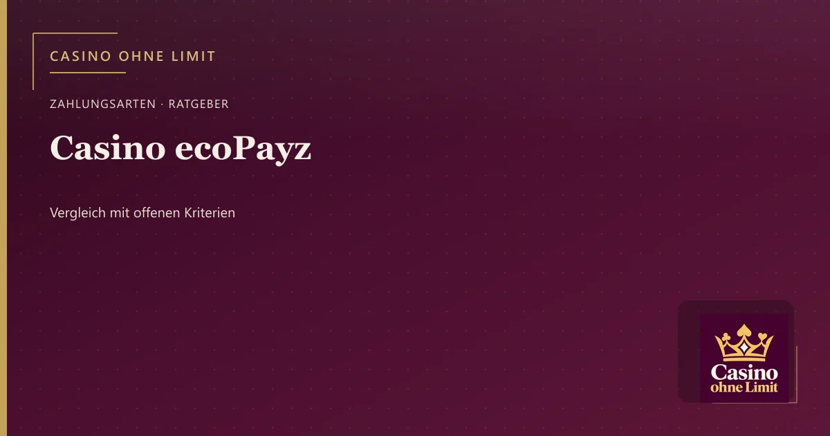 Casino ecoPayz – Illustration mit Logo von Casino ohne Limit