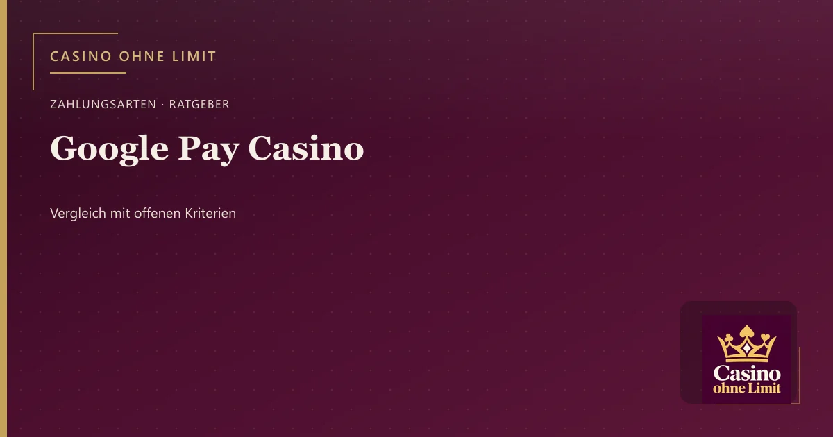 Google Pay Casino – Illustration mit Logo von Casino ohne Limit