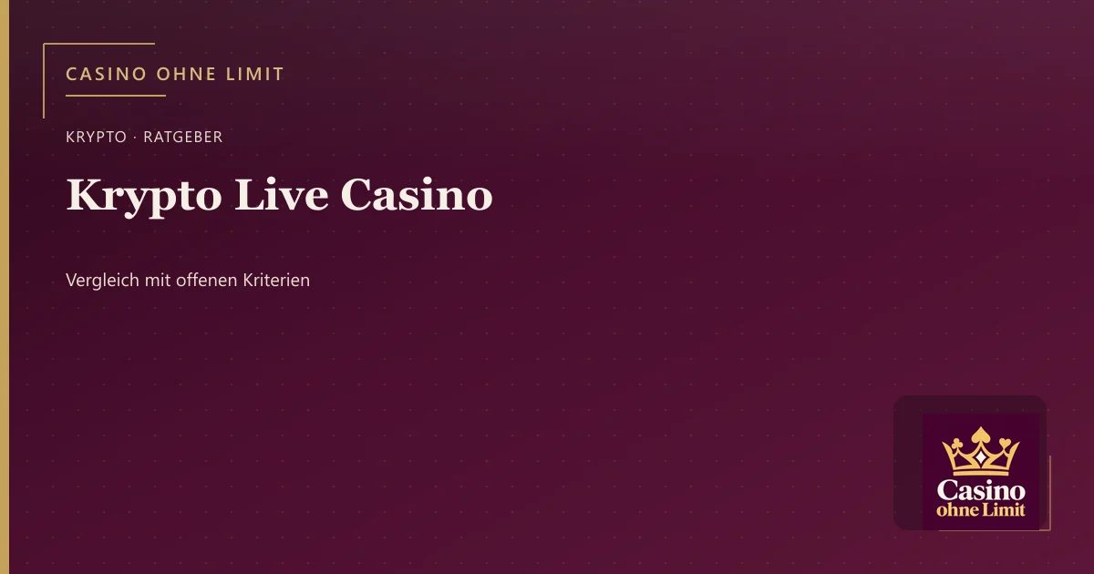 Krypto Live Casino – Illustration mit Logo von Casino ohne Limit