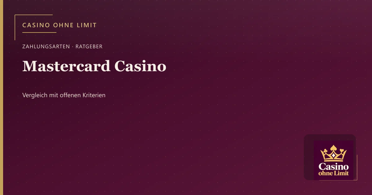 Mastercard Casino – Illustration mit Logo von Casino ohne Limit