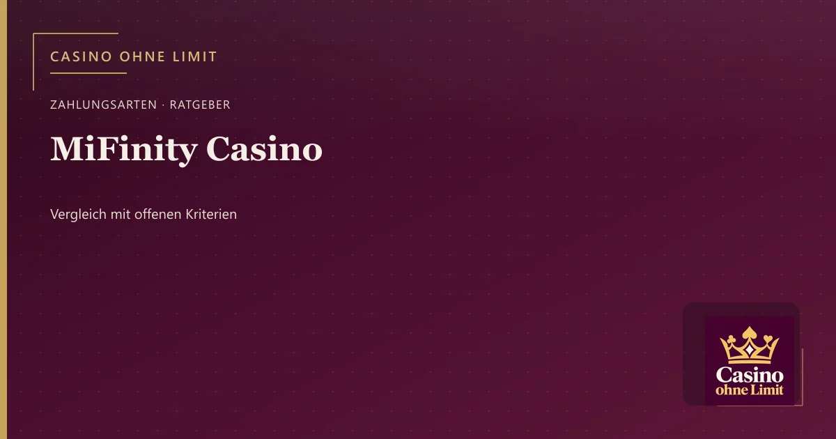 MiFinity Casino – Illustration mit Logo von Casino ohne Limit