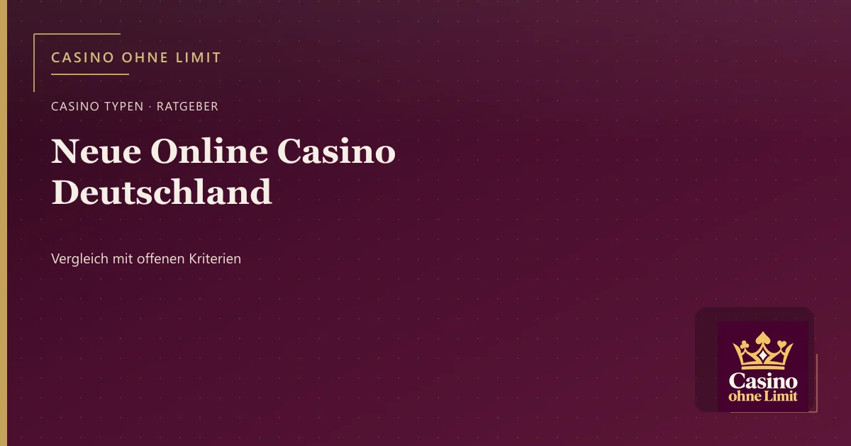 Neue Online Casino Deutschland – Illustration mit Logo von Casino ohne Limit