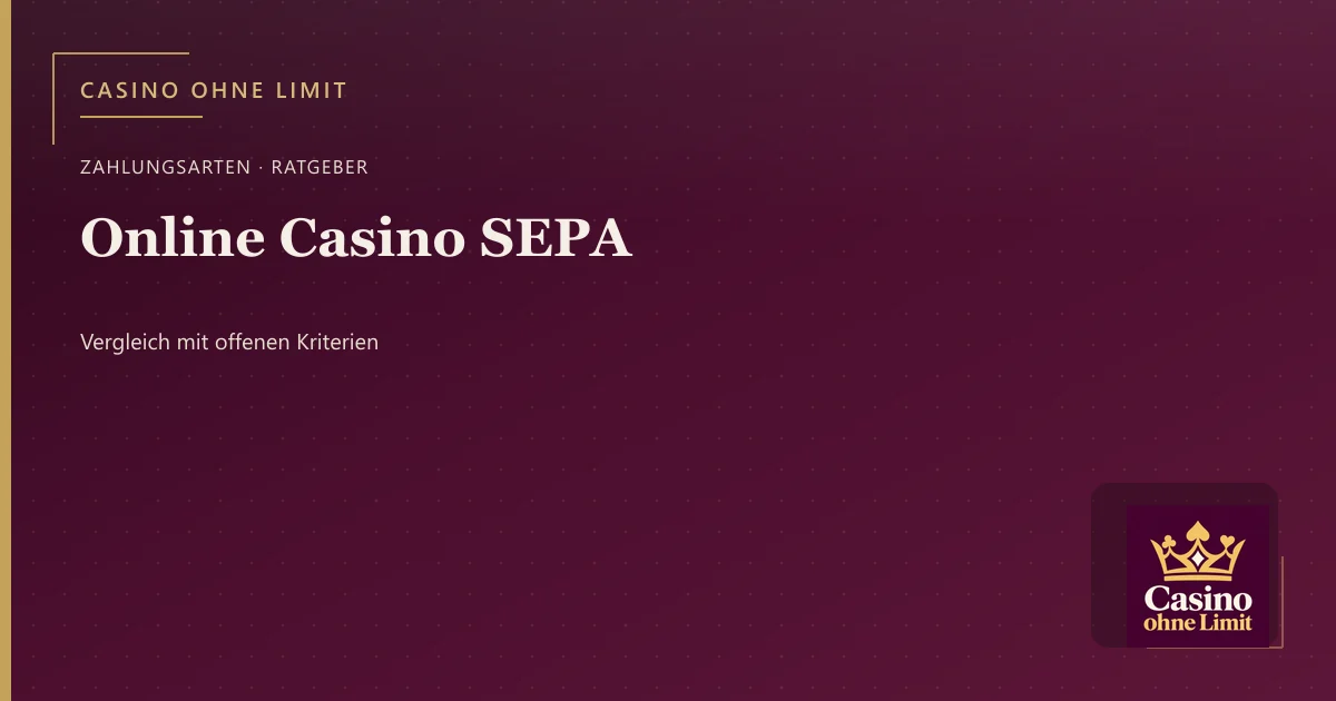 Online Casino SEPA – Illustration mit Logo von Casino ohne Limit