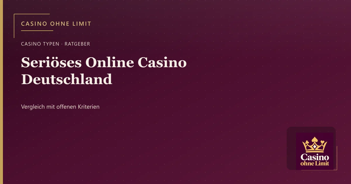 Seriöses Online Casino Deutschland – Illustration mit Logo von Casino ohne Limit