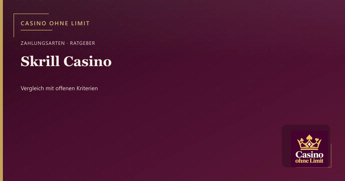 Skrill Casino – Illustration mit Logo von Casino ohne Limit