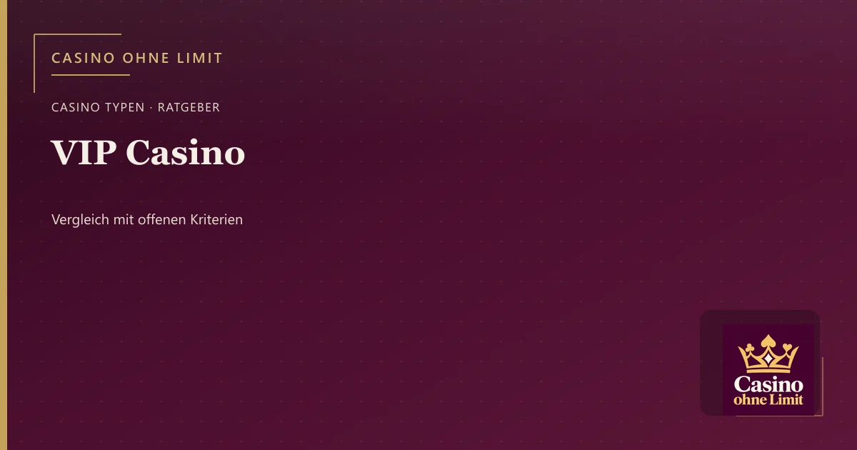 VIP Casino – Illustration mit Logo von Casino ohne Limit