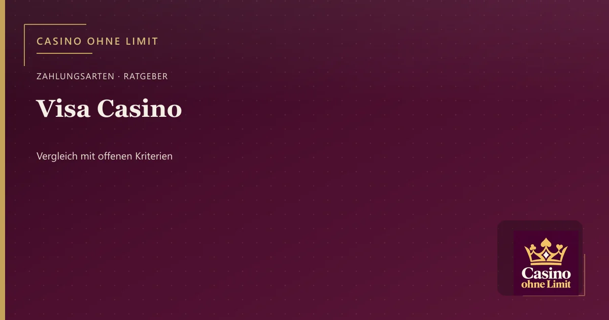 Visa Casino – Illustration mit Logo von Casino ohne Limit